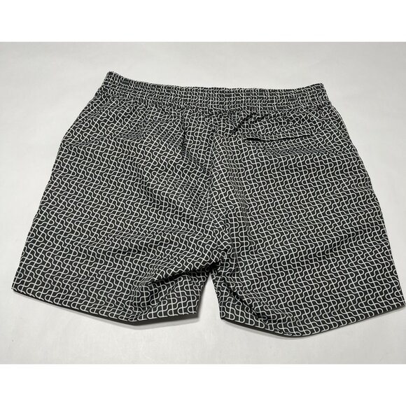 Frescobol Carioca Classic Swim Shorts in Black White - Picture 2 of 3